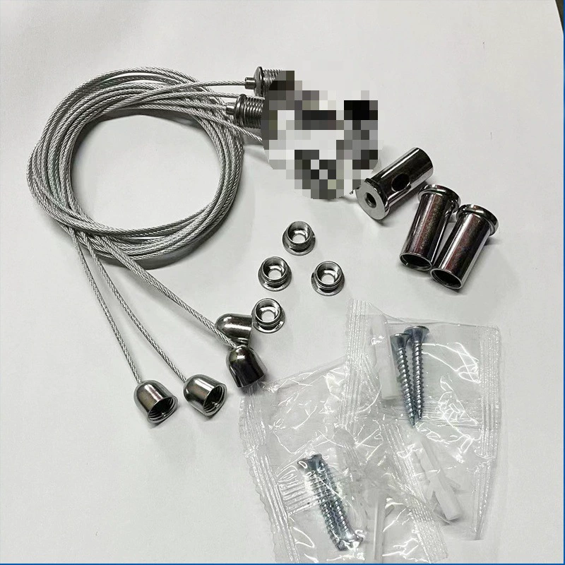 Веревка, подвесная проволочная панель, лампа, ремешок, фурнитура, веревочная лампа с аксессуарами для троса