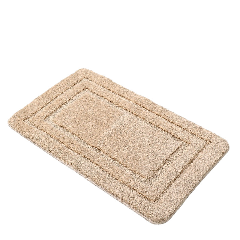 Tapete de chão em jacquard de fibra ultrafina com laços, espesso, antiderrapante, absorvente de água, para banheiro, porta e cozinha._voghion.com