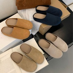 牛革版～ネットで話題のレトロ厚底スリッポン ビルケンシュトック風 ミュール バイフォールド レディース ビルケンシュトック風スリッパ