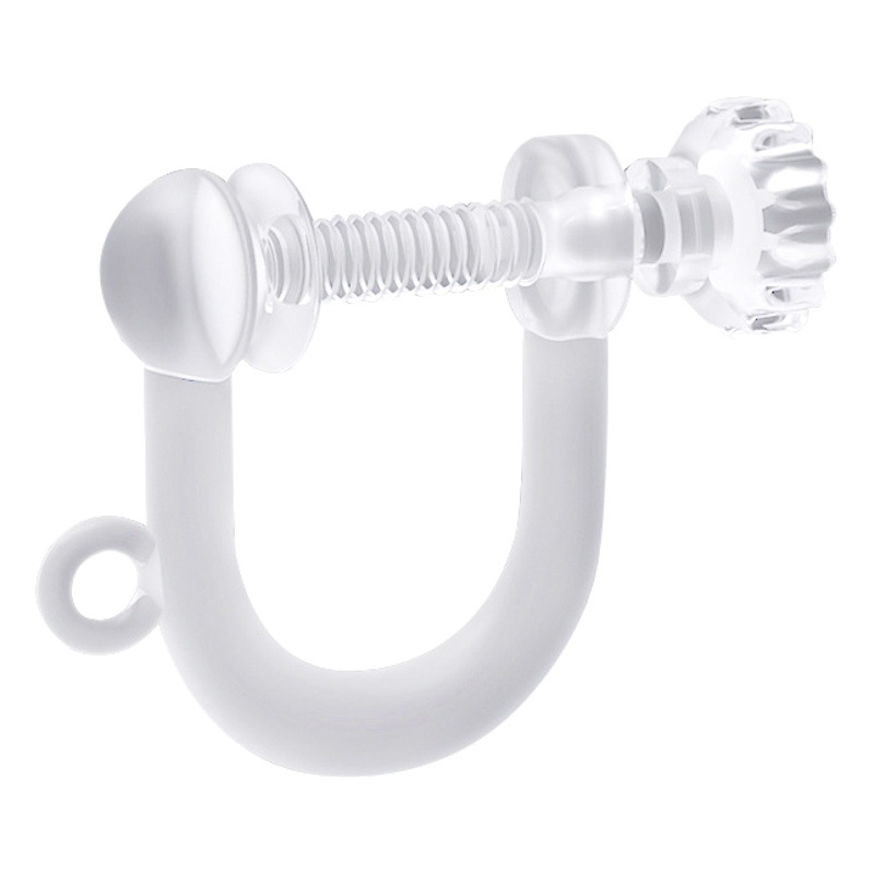 DIY Ear Clip Converter Accessories Transparent Invisible Pierced Spiral Ear Clip Adjustable Elastic Resin Ear Clip