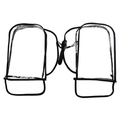 Electric Motorcycle Handlebar Cover Rain Cover Pvc Winter Waterproof Battery Car Handlebar Cover Windshield Hand Guard Large Size (Motorcycle Handle Cover) - one-pair-of-electric-vehicles-transparent-pvc-rain-cover