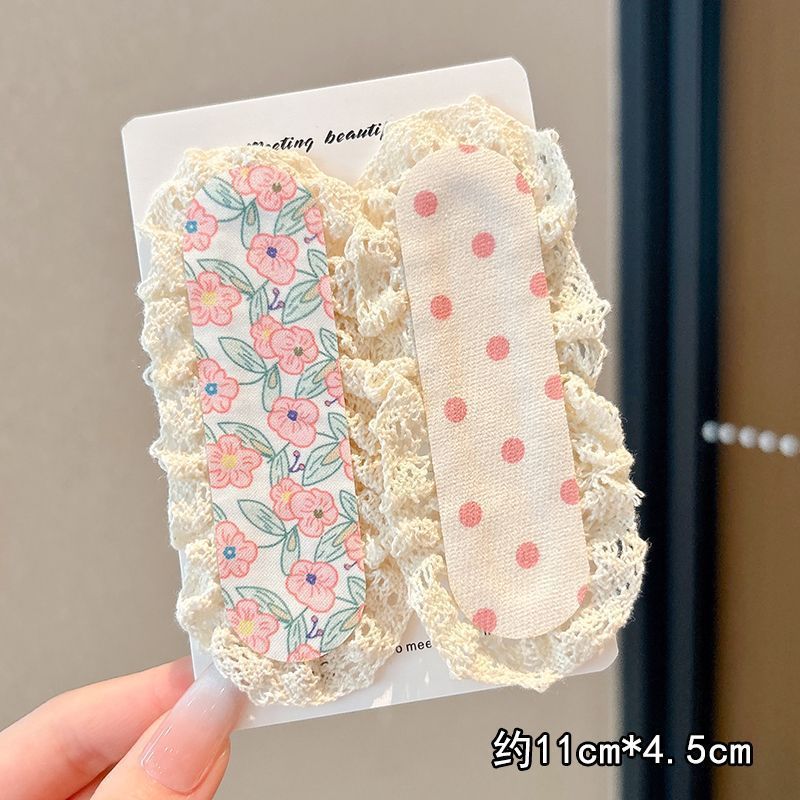 Flor triturada de punto banda de cabello fijación francesa velcro pegatinas para el cabello mujeres no comprimen el cabello lavar la cara banda de cabello tocado