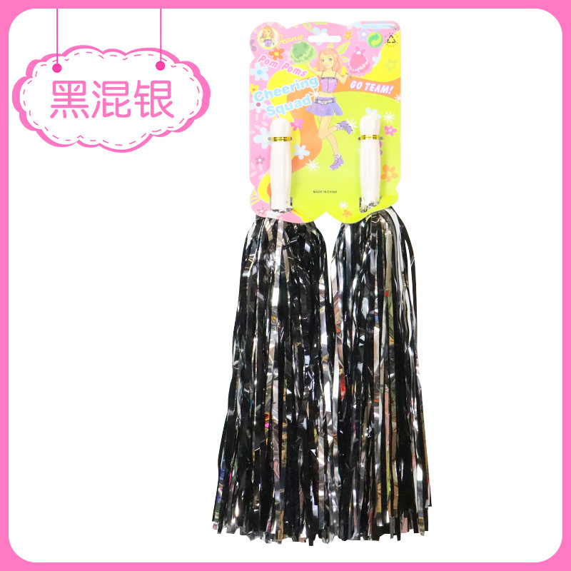 Pompones de Cheerleading de Plástico con Mango Artesanal para Baile