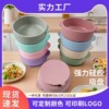 宝宝食品级硅胶双耳碗儿童纯色防滑带吸盘双耳碗婴儿学吃饭辅食碗|ru