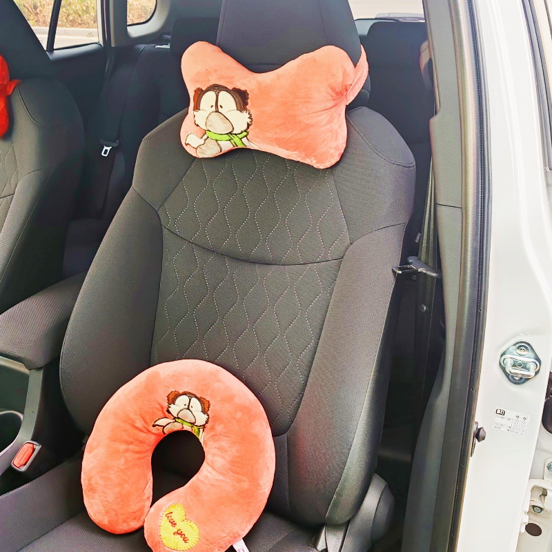 Almohada en forma de U de dibujos animados, almohada para el cuello, almohada para la siesta, linda almohada para el viaje en U, almohada para el cuello portátil, asiento para automóvil, reposacabezas transfronterizo