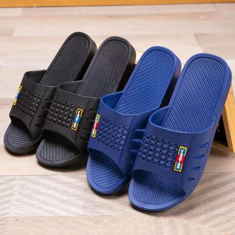 Men's Summer Slippers, Non-Slip, Thick-Soled, Wear-Resistant, Indoor Sandals, Suitable for Market Stalls, Hotel Bathrooms, Pvc Slippers Wholesale