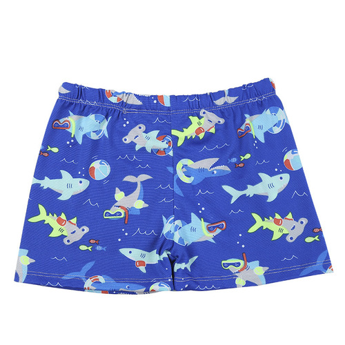 Children's swim trunks for boys, flat-front cute cartoon swimming shorts for kids and babies