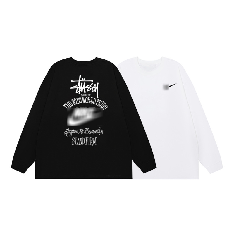 Cross-Border Trendy Brand Stu Stussy Printed Round Neck Long-Sleeved T-Shirt Spring and Autumn Casual Loose-Fitting Bottoming Shirt for Men and Women 004 Cross-Border Trendy Brand Stu Stussy Printed Round Neck Long-Sleeved T-Shirt Spring and Autumn Casual Loose-Fitting Bottoming Shirt for Men and Women 004