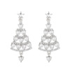 Fashionable sophisticated Christmas earrings, European style, light luxury style, diamond encrusted, Birthday gift