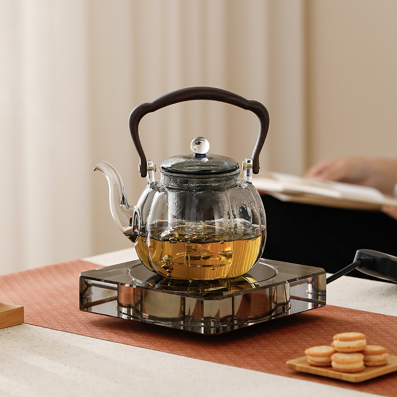 玻璃煮茶壶围炉煮茶水晶电陶炉组合耐热玻璃茶壶蒸汽煮茶器泡茶