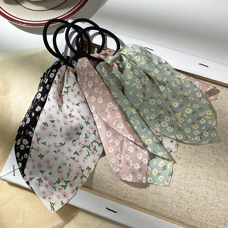 Fashion Chiffon Bow Floating Hair Ring display picture 3