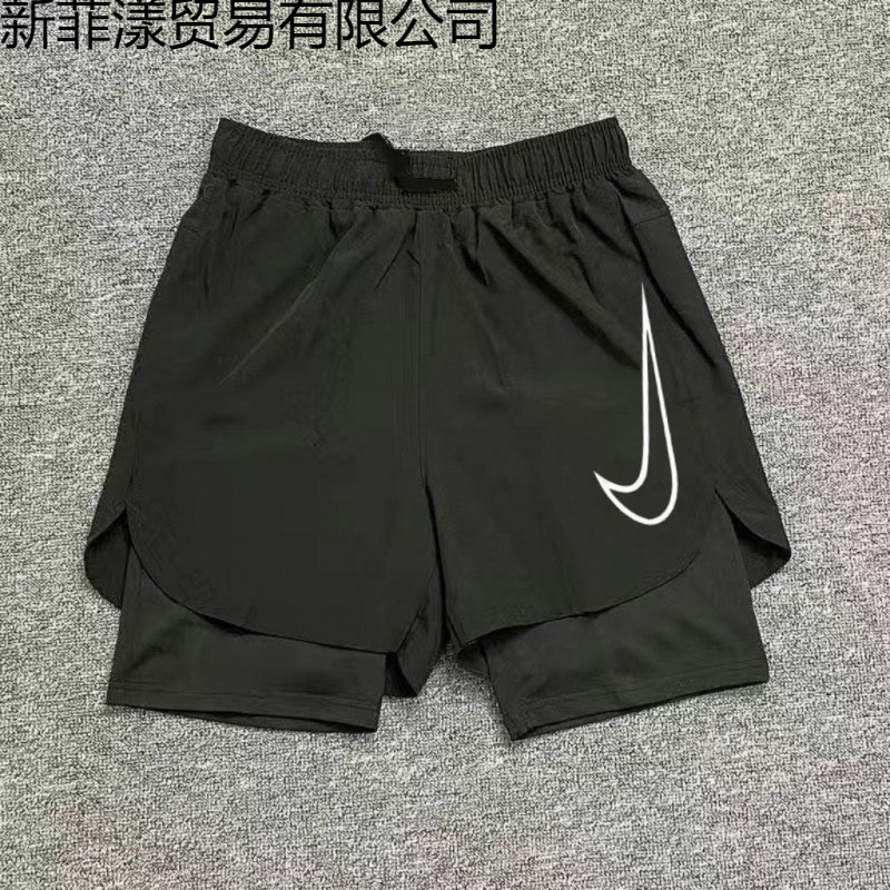 Summer Running Swimming Track and Field Shorts Quick-Dry Sports Training Three-Point Anti-Exposure Trendy Double-Layer Two-Piece Fitness Men