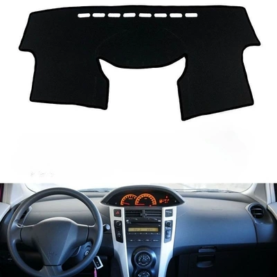 Customized Sun Protection Mat for Yaris Car Dashboard, Anti-Glare Mat, Anti-Slip Mat, Sunshade Mat (Günəş əleyhinə siperlik) - black-border-left-driving-single-layer-polyester