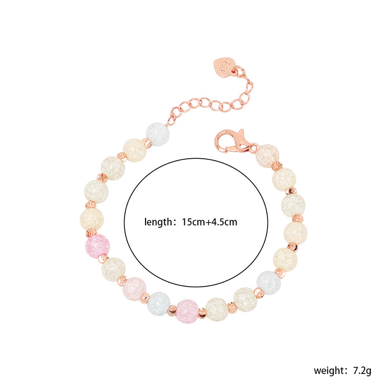10g Weight Sweet Geometric Artificial Crystal Beaded Women's Bracelets