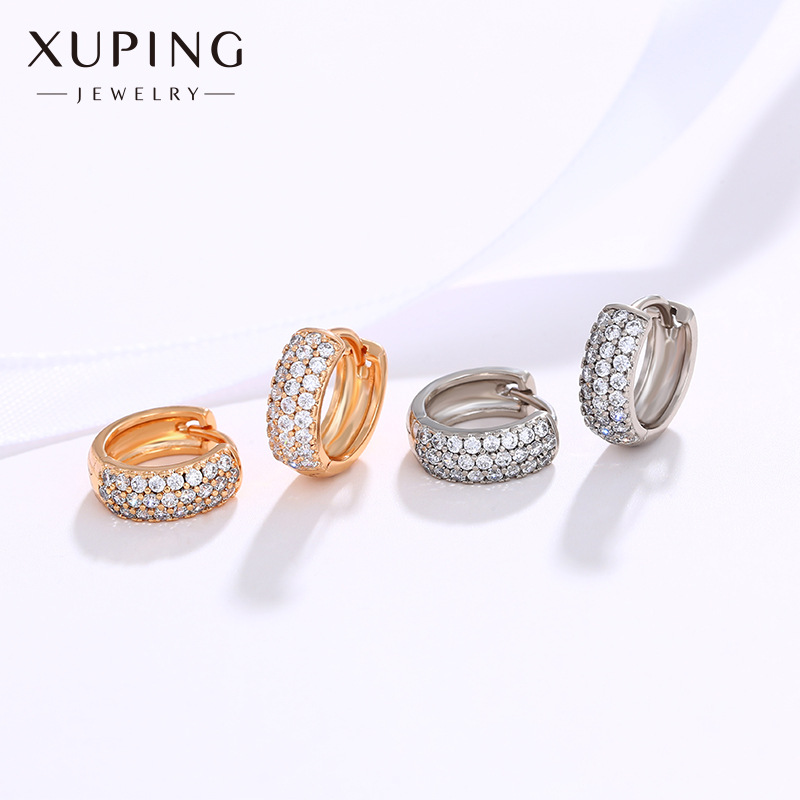 Xuping joyería simple ronda exquisita pendientes hebilla del oído joyería de estilo frío de alto grado temperamento pendientes al por mayor