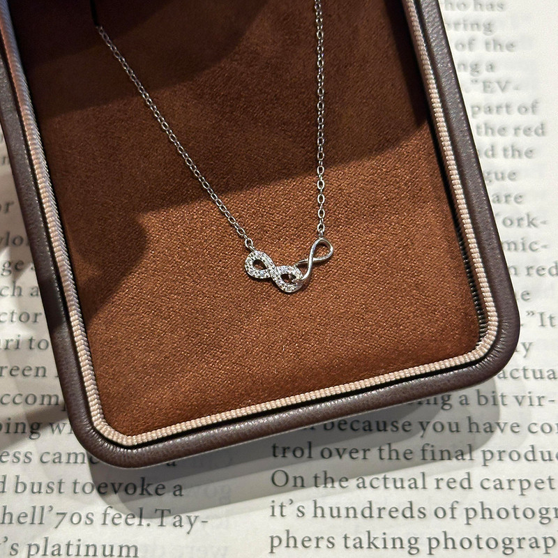 Silver Infinity Symbol Mobius Ring Necklace 2026 New Model Light Luxury Exquisite Niche Design Clavicle Chain Customization Silver Infinity Symbol Mobius Ring Necklace 2026 New Model Light Luxury Exquisite Niche Design Clavicle Chain Customization