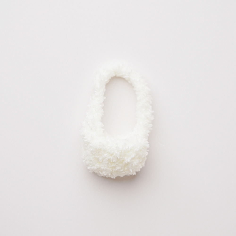 Small white velvet bag