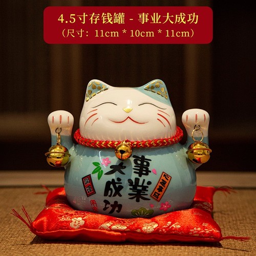 Lucky Cat Ceramic Small Home Furnishings Store Opening Gift Creative Japanese Lucky Cat Piggy Bank Mini Jar