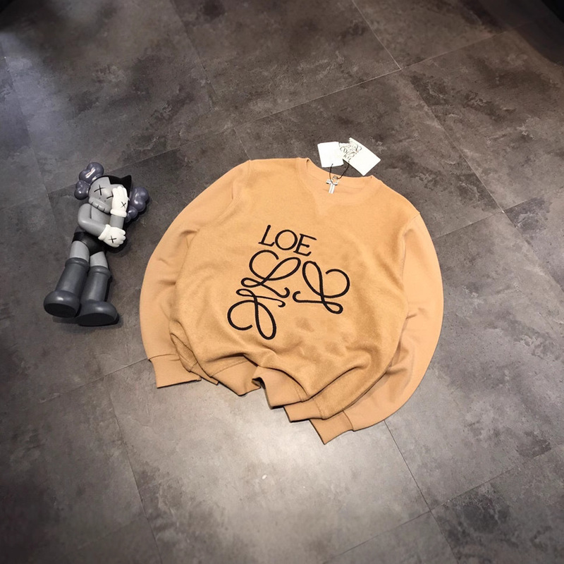 LO E羅家25春の新型の反毛輪の経典のアルファベットの刺繍の丸首の長袖の上着の男女の同型の衛衣|undefined