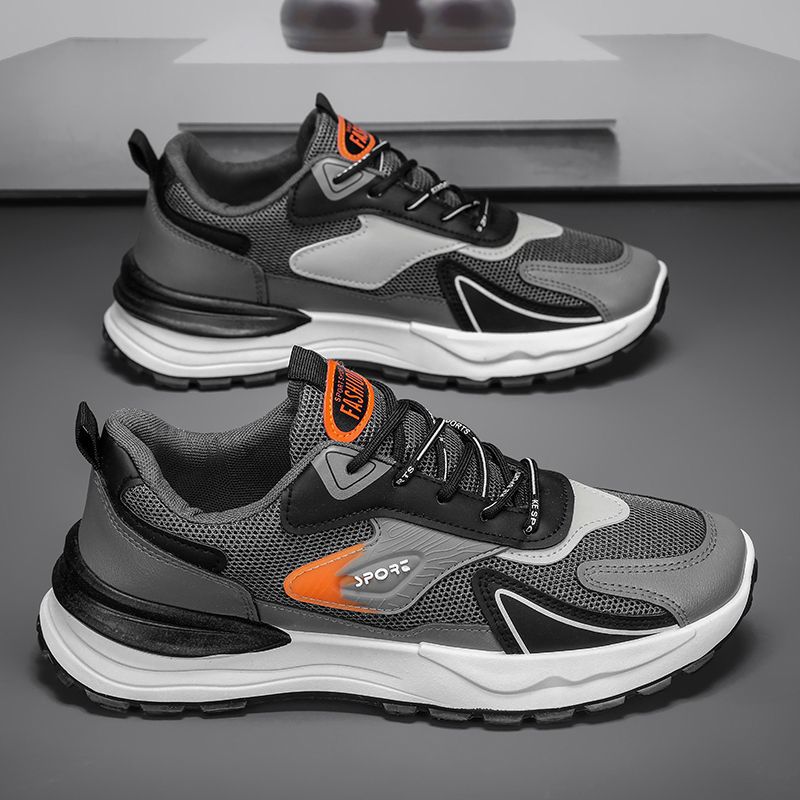 Zapatos deportivos de hombre primavera y verano nuevos zapatos de malla transpirables para hombre zapatos casuales antideslizantes de suela suave zapatos de carrera para hombre