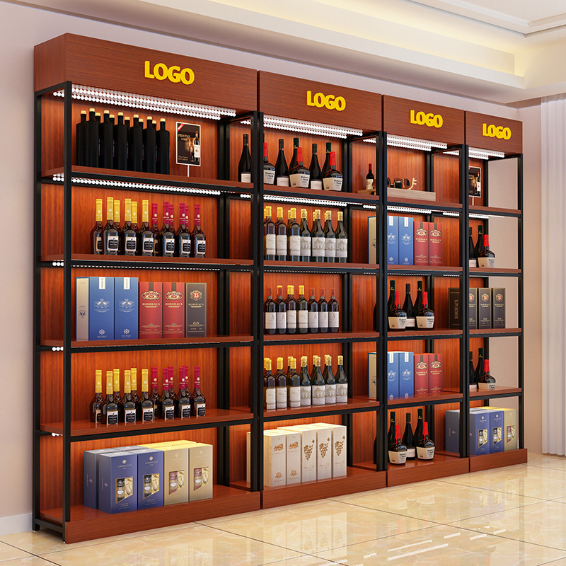 货架展示柜超市多层陈列柜化妆品置物架便利店零食产品展柜储物柜