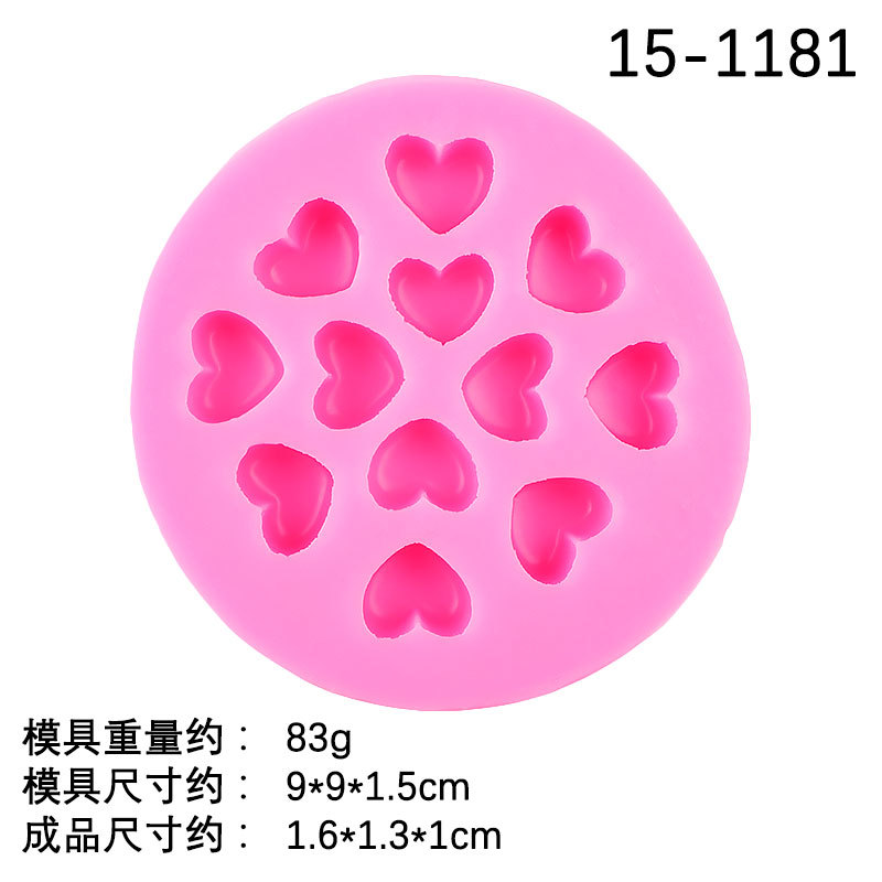 Tridimensional Pequeño amor Día de San Valentín pastel de chocolate decoración ritmo seco en forma de corazón fondant herramienta para hornear molde de silicona