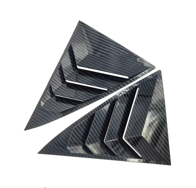 Suitable for Toyota Sixth Generation Camry 06-11 Rear Triangle Window Blinds Exterior Car Decoration Mustang Style Carbon Fiber (Şüşə kənarı xromları/moldingləri) - camry-06-11-carbon-fiber-pair-of-blinds