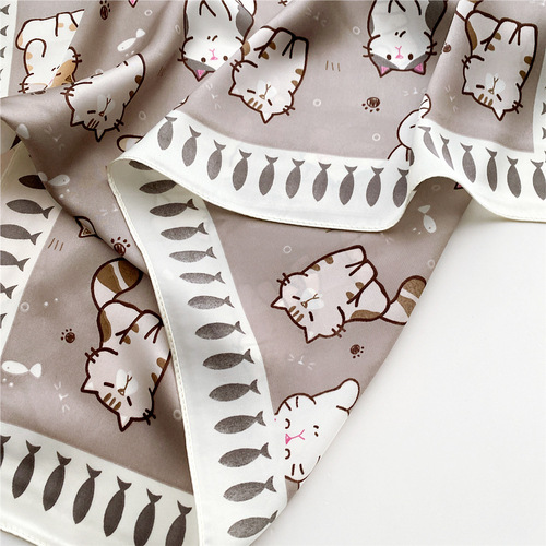 70 small square scarf silk scarf for women in spring, autumn and summer thin Korean style versatile decorative suit shirt temperament small scarf