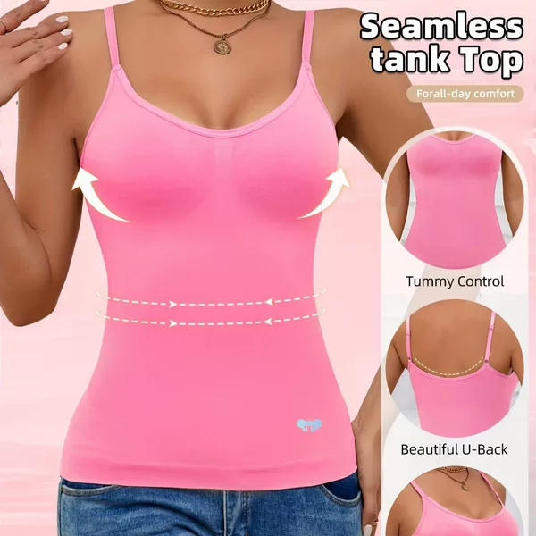 Cross-Border European and American Exclusive Supply of New 15-Color Shapewear Camisole Plus-Size Anti-Exposure Integrated Yoga Bra with Chest Pads