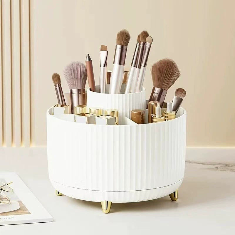 Rotating Makeup Organizer, tabletop cosmetic storage, multi-compartment, 15.2 cm