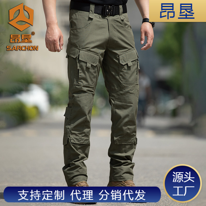 Angken's new Spring and Autumn Eagle II tactical long pants, wear-resistant work pants, men's straight-leg pants, outdoor camouflage casual pants