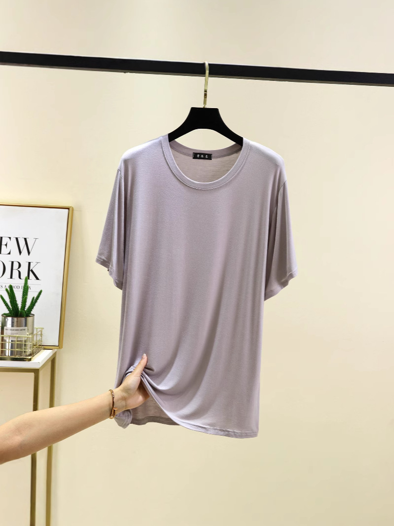 モーダルラウンドネック半袖tシャツ夏ショートカジュアルカジュアルシンプルメンズ半袖tシャツルーズラウンドネック新商品