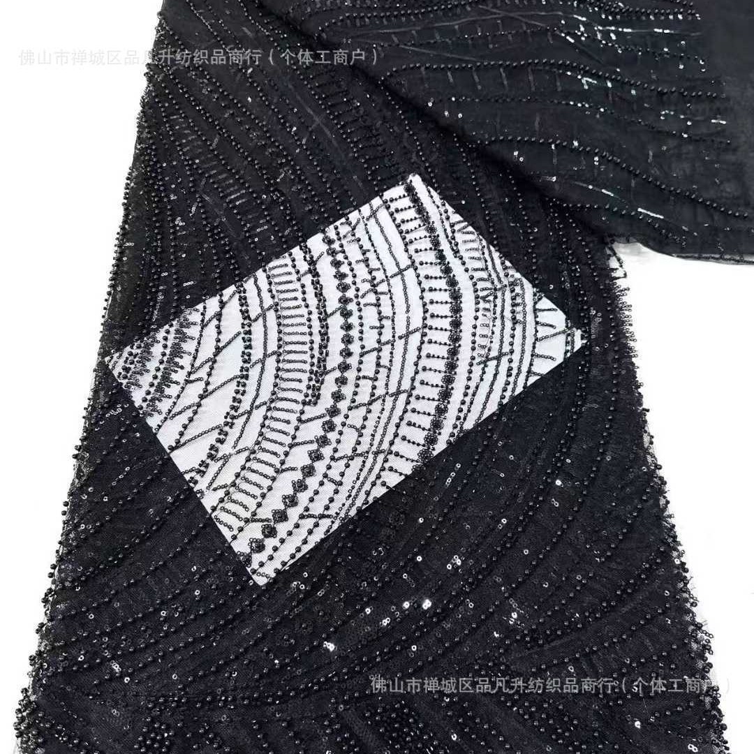 Fabrica de cuentas de burbujas sequinilla al por mayor Europa y América moda vestido de noche tela de moda tela bordada