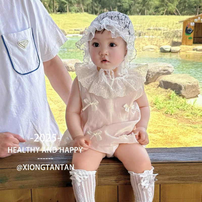 [Original Copyright] 2025 New Summer Style Baby Girl Lace Collar Thin Girl's Bag Fart Princess Style Bag Fart