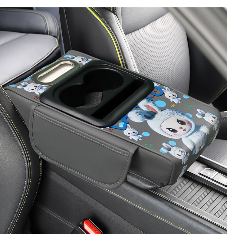 Car Armrest Box Heightening Pad Memory Foam Universal Tissue Box Central Armrest Support Protective Cover Extended and Widened