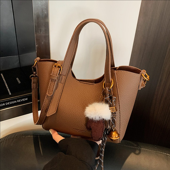 Retro lichi estampado bolso de cesta de comida de mano bolso de viaje para niños bolso de madre 2025 mujeres de hombro universal bolso de cubo