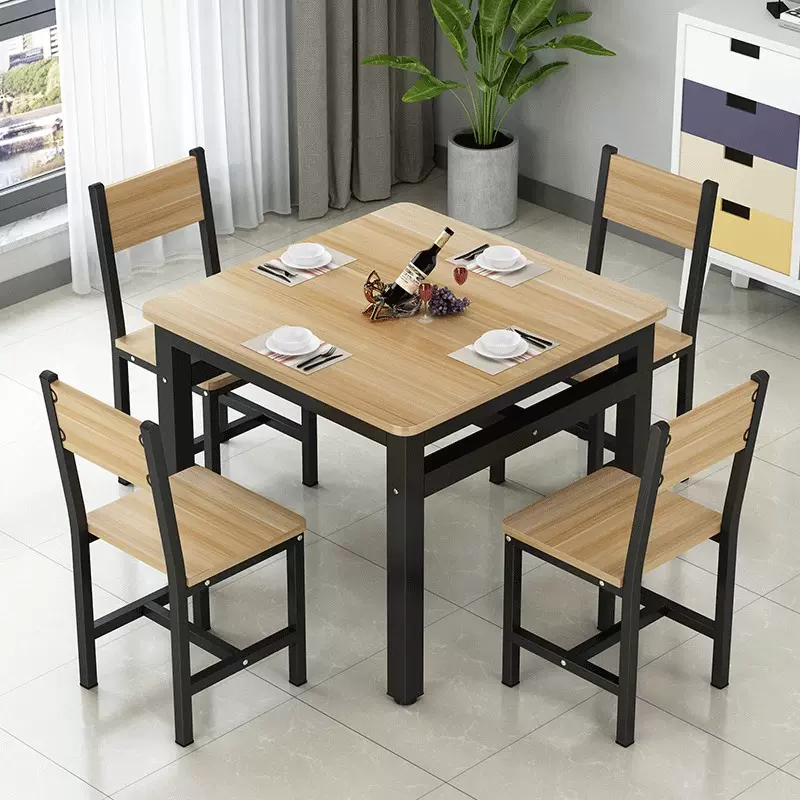 定制吃饭桌子四方桌家用正方形餐桌食堂桌椅组合小吃饭店餐饮跨境