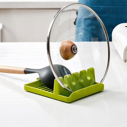 Kitchen multi-functional spatula and spoon storage rack, pot lid holder, kitchen organizer shelf