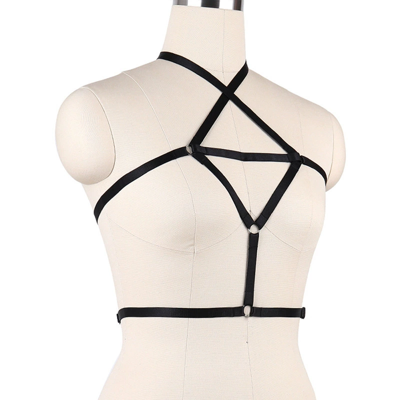 Zhu Ru clothing cross -border supply A sexy strap hollow milk black ladies beam O0077