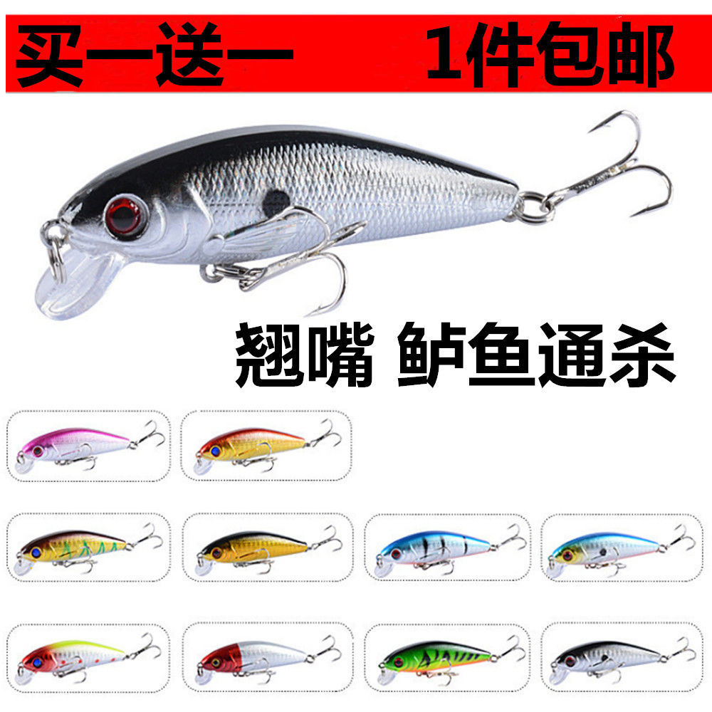 10 Colors Minnow Fishing Lures Kit for Freshwater Bait Tackle Kit for Bass Trout Salmon Fishing Accessories Tackle Box