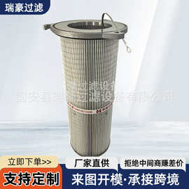 定制防静电除尘滤筒批发覆膜冲孔除尘滤芯粉末回收过滤器除尘滤筒