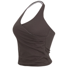 跨境夏季新款速干防震文胸外穿美背带胸垫挂脖瑜伽背心