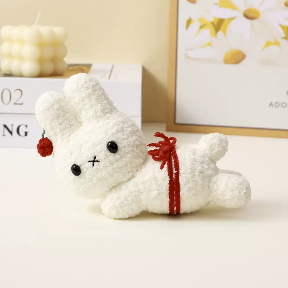 跨境可爱米菲兔毛绒挂件卡通毛绒手工钩织玩偶公仔 定 制工厂加工