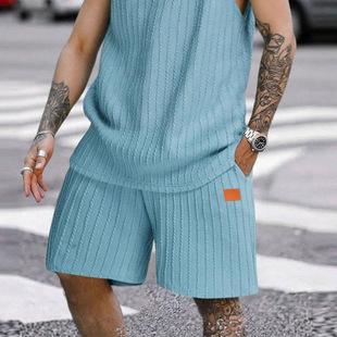 Cross-Border 2025 Men's Jacquard Loose Casual Shorts Summer European and American Trendy Brand Large Size Beach Sports Shorts for Men
