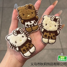 魔术贴KT猫全身卷毛双层刘海贴碎发侧边发帖发饰简约无痕少女发粘