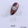 Transparent summer nail decoration flower-shaped, fresh resin, internet celebrity, flowered, 2021 collection