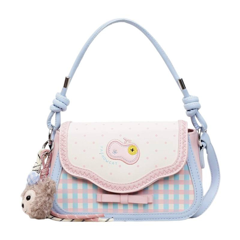 Borsa a tracolla color-block elegante borsa a mano donna moda_voghion.com