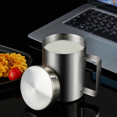 316 Stainless Steel Double-Walled Insulated Anti-Scald Home Office Coffee Cup Tea Cup with Lid Adult Mug