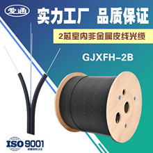 两芯皮线光缆GJXFH-2 光纤到户FTTH 蝶形通信室内光缆 非金属加固