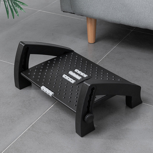 Office footrest, ergonomic plastic stool, foot massage stool, adjustable step and pad footrest